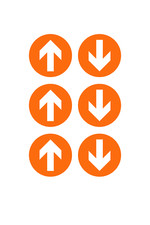 Kit 6 Frecce adesive 20x20 cm da pavimento - sticker frecce crea percorsi