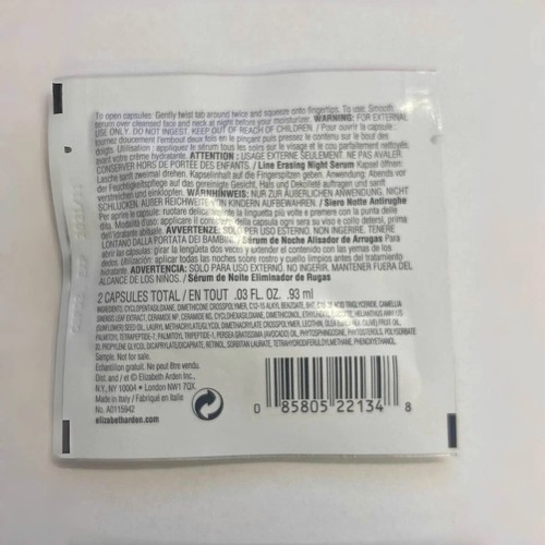 50Pcs Elizabeth Arden Retinol Ceramide Night Serum Capsules Sample 2 Count Each - Picture 3 of 3