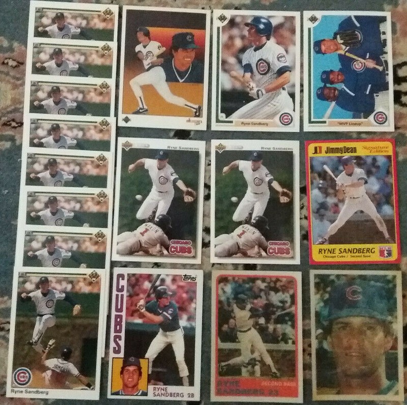 Ryne Sandberg Lot of 18 cards including Topps 1984 #596