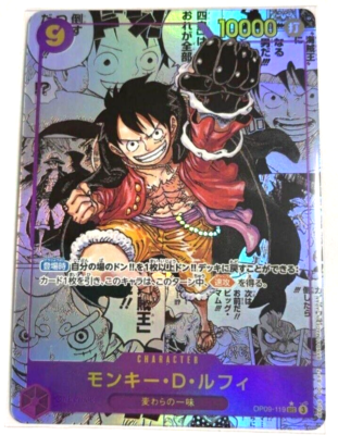 One Piece Card Luffy OP09-119 SP SEC Secret Comic Parallel