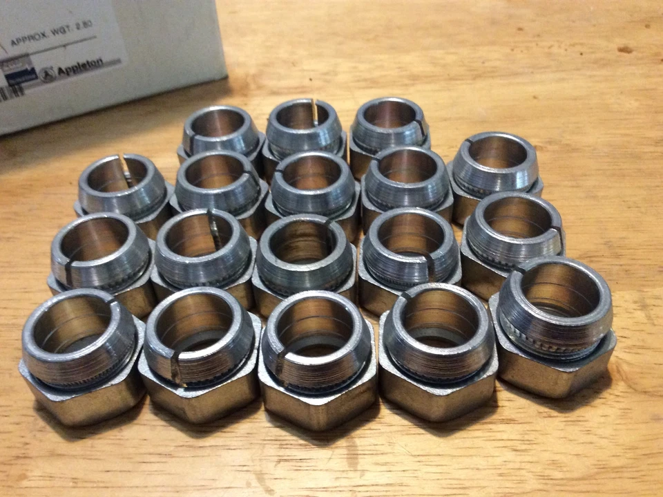 APPLETON 96T050 1/2" COMPRESSION RING Connector Lot of 18 - Image 4 of 4