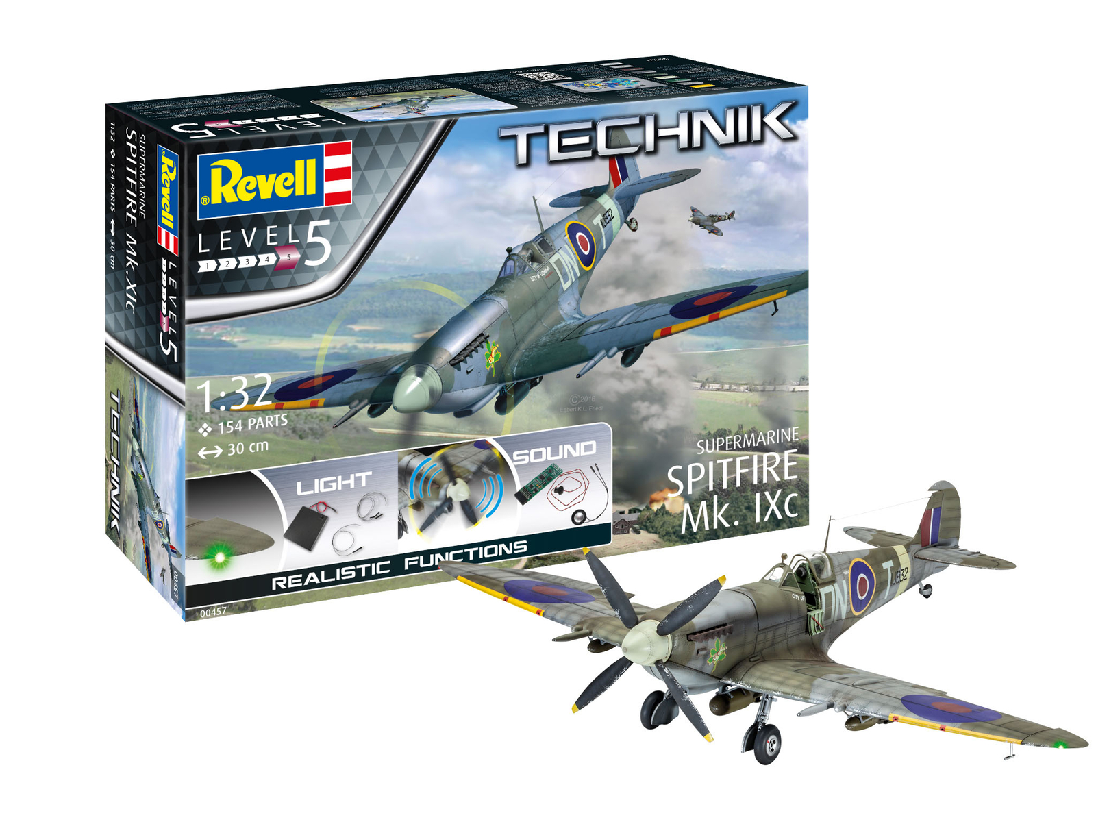 Supermarine Spitfire Mk.IXc Technik 1:32 Plastic Model Kit 00457 REVELL
