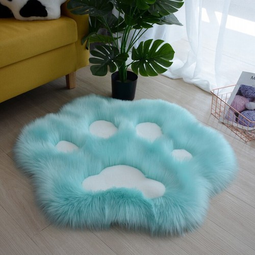 Cute Furry Cat Paw Shaggy Area Rug Carpet Floor Mat Sofa Bedside Rug Footcloth - Imagen 20 de 20