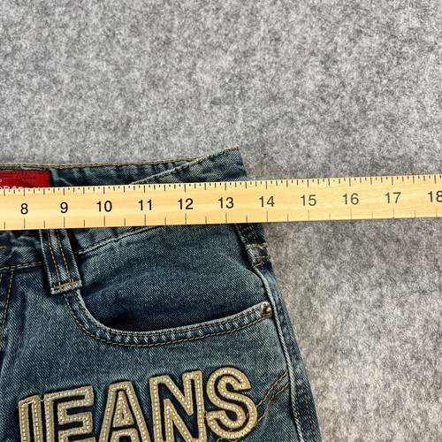 Draft Ox Shorts W28 Baggy Cargo Jeans Jorts Skater Grunge Hip Hop Y2K Blau 90s - Bild 7 von 14