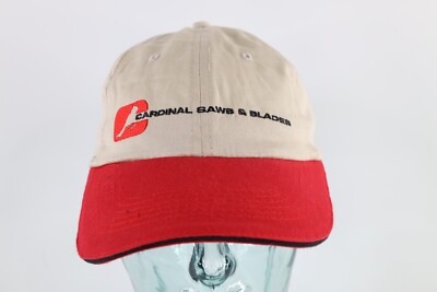 Vintage Faded Cardinal Saws and Blades Spell Out Adjustable Cotton Dad Hat Brown