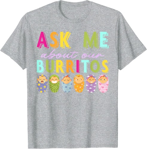 Taco Burrito Infant Care Mexican Food Quesadilla Burrito T-Shirt Hoodie - Picture 7 of 12