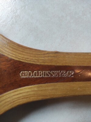 Ancienne Raquette De Tennis En Bois Geo G BUSSEY - Modèle Très Rare Collection