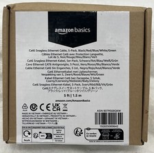 5-Pack RJ45 Cat 6 Ethernet Patch Cable 10Gpbs...