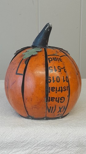 Arte en metal calabaza escultura hecha a mano calabaza caída - Imagen 2 de 5