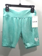 NWT Hurley Girls Shorts Size 7 Aurora Green Stretch H20 DRI High Rise