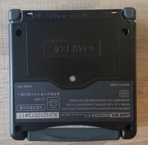 Game Boy Advance SP IPS Display + Mahko Battery Upgrade Black Shell w/ Charger - Picture 2 of 6