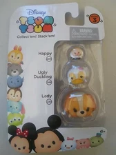 Tsum Tsum 3 - Pack Figures - Lady 230 Ugly Duckling 344 Happy 204 Series 3