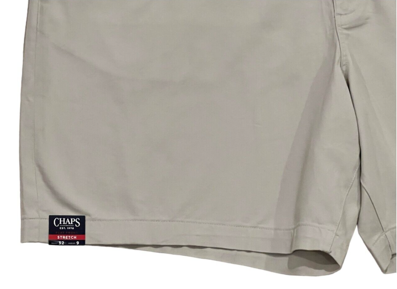 Chaps Logo Coastland Wash Stretch Classic Golf beach Chino Shorts 52