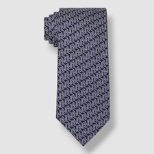 Tommy Hilfiger Men Blue Silk Flamingo Classic Pointed Neck Tie Size 57x3