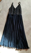 orsay Damen Kleid Blau Glitzer Jugendweihe Hochzeit Trauzeugin Taufe Gr.34