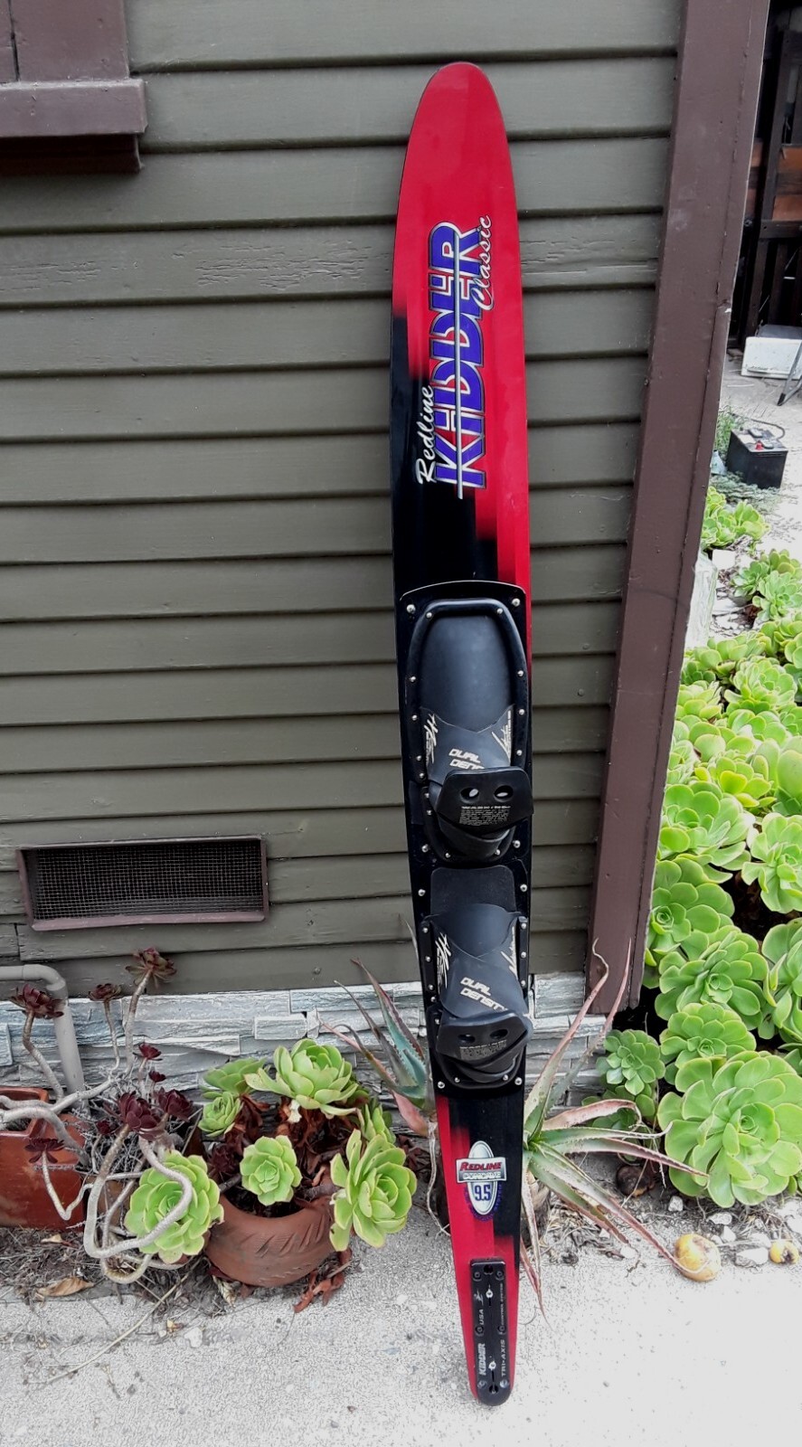 Kidder Redline Classic Slalom Water Ski Concave 9.5. 65" With Case eBay