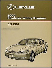 2000 Lexus ES 300 Wiring Diagram Manual Original ES300 Electrical Schematic Book