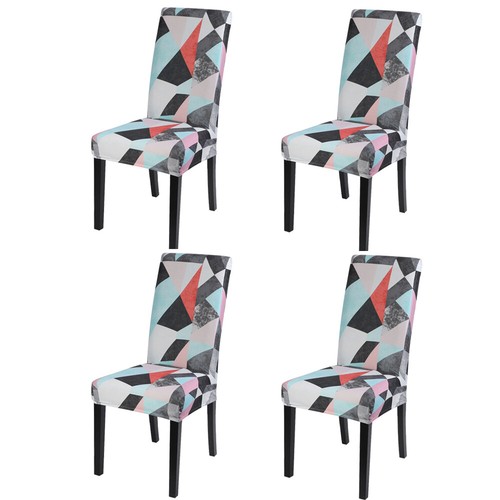 4PCS Stretch Dining Chair Cover Chair Cover High Back Chair Protective Slipcover - Picture 6 of 30