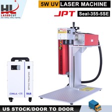 JPT 5W UV Fiber Laser Marking Machine S&A Water Chiller Glass Marker Wood