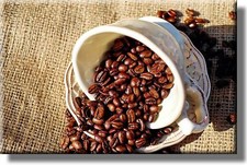 Coffee Motivational Coffee Lovers Picture on Stretched Canvas, Wall Art D cor, R
