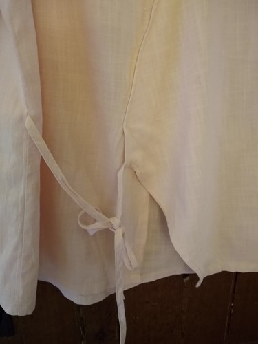 Zanzea cotton tunic top XL pastel peach pink lightweighl loose tie front 16 / 18 - Picture 5 of 7