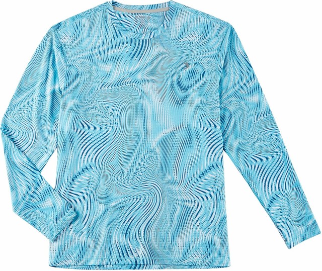 Reel Legends Mens Keep It Cool Crackle Long Sleeve TShirt eBay