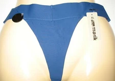 MARIKA - NEW  - XL  - BLUE - NYLON & SPANDEX SUPER WICKING FABRIC THONG PANTY