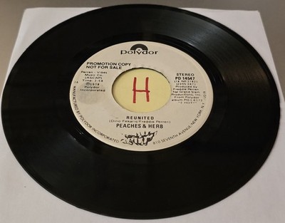 Peaches & Herb: Reunited - Polydor 45rpm Promo Record VG+