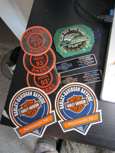 Small Collection of Harley Davidson Stickers Dealers, Bike Week, Sturgis, 90's