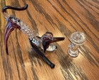 Hand Blown Glass Dog Poodle With Fire Hydrant Art Glass — photo 8