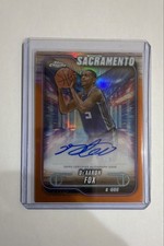 2024-25 Topps Chrome - AUTO De'Aaron Fox Orange /25 SAN ANTONIO SPURS NBA FINALS