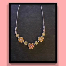 Brighton Garden of Eden Necklace Enamel Crystal Floral 18"