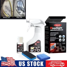 180ml Pro Car Headlight Lens Restoration Repair Kit Polish Cleaner Cleaning Tool