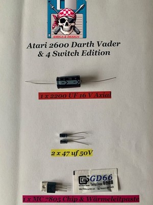   Atari 2600 DARTH VADER & 4 SWITCH EDITION  / Kondensatoren / Recap /    