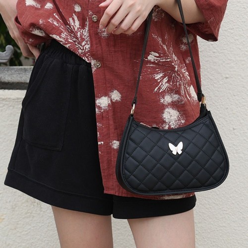 Korean Crossbody Bag PU Leather Half Moon Bag Fashion Underarm Bag For Woman - Picture 7 of 15
