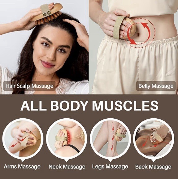 Wood Therapy Massage Tool for Sculpting, Cellulite Reduction, Lymphatic Drainage