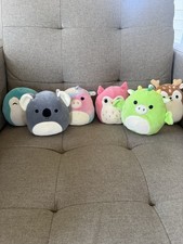 Squishmallows Small Plush Mixed Lot 6 Penguin Koala Cow Owl Deer Dragon