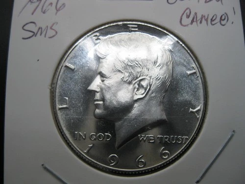1966 Kennedy Silver Half Dollar Gem BU! SMS Cameo! #3192601