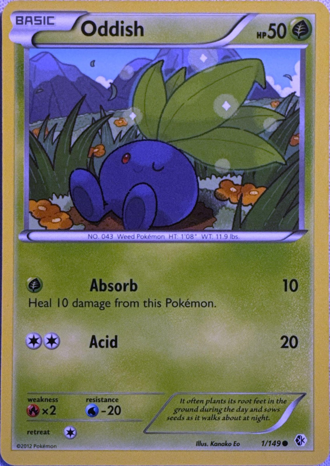 Oddish 1/149 Common Boundaries Crossed Pokemon Near Mint