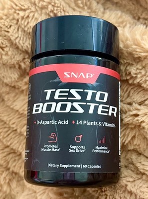 SNAP SUPPLEMENTS Testosterone Booster Promote Muscle Growth Energy Stamina 60ct