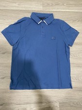 Blue Tommy Hilfiger Regular Fit Short Sleeve Polo Shirt Men  s Size L