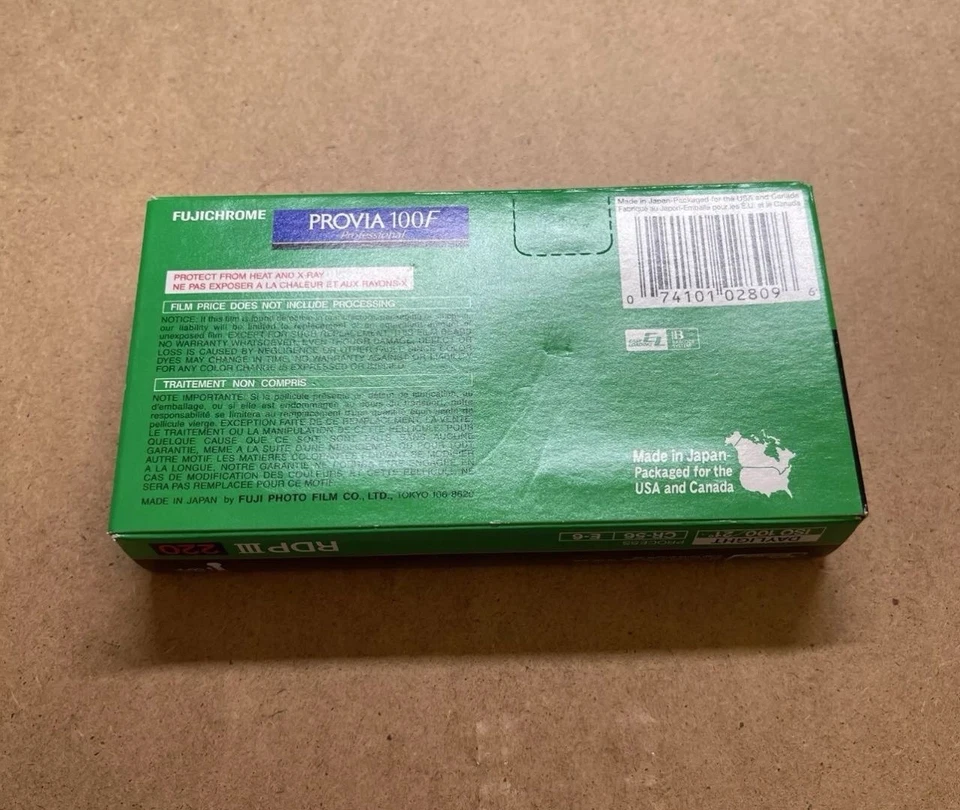 Fuji Provia 100F RDP III 220 Medium Format 5rolls 1box EXPIRED - Image 2 of 4