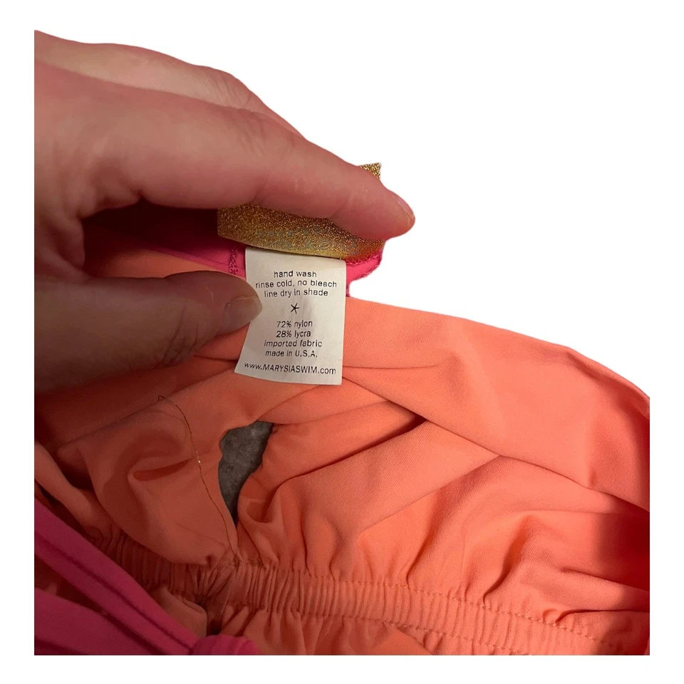 Traje de baño de una pieza MARYSIA rosa neón coral halter EE. UU. Resort vacaciones XS USADO EN EXCELENTE ESTADO  Foto 4 de 4