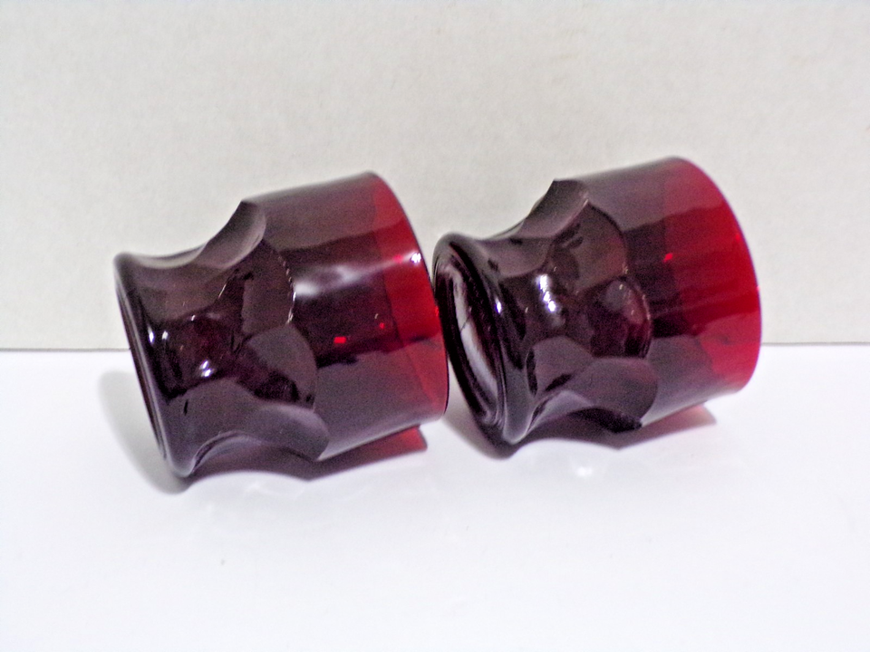 Vintage Anchor Hocking Royal Ruby Red Honeycomb Pattern Set of 2 ...