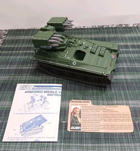Vintage GI Joe WOLVERINE w/Instructions & Filecard 1983 Vehicle ARAH