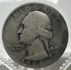 1938-S Washington Quarter - G - Good - 90% Silver