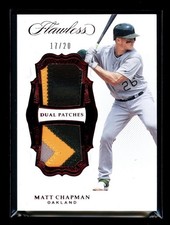 2019 Panini Flawless Matt Chapman Dual Prime Patch Jersey Ruby SP /20