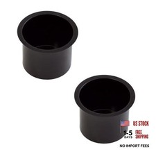 Jumbo Aluminum Cup Holder Drop-in Cup Holder For Casino Poker Black 2-pack Jumbo Aluminum Cup Holder Drop-in Cup Holder For Casino Poker Black 2-pack