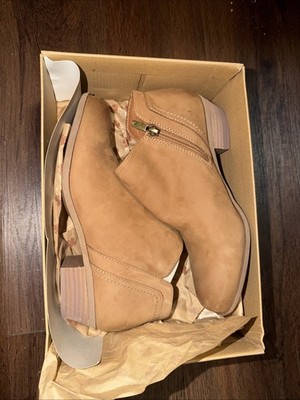 NEW Lucky Brand Barlina Bootie Women Tan, Size 9.5 Wide