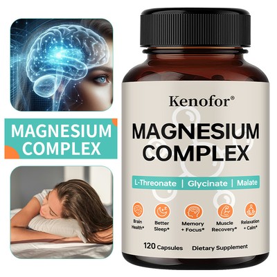 Magnesium Complex Balance Brain System Health Improve Emotional Health 30-120 Ct